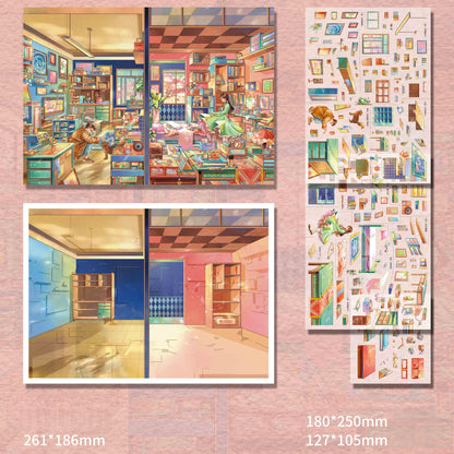 Colour of Four Seasons 3D Sticker | 4 Cute Miniature Scenes