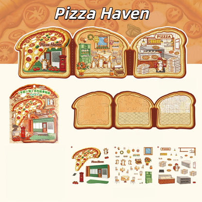 Corner Shop 3D Sticker | 4 Cute Miniature Scenes