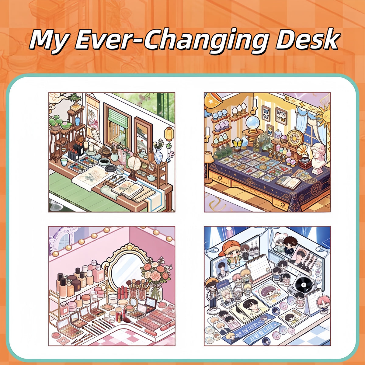 Desk Corner 3D Sticker Book
