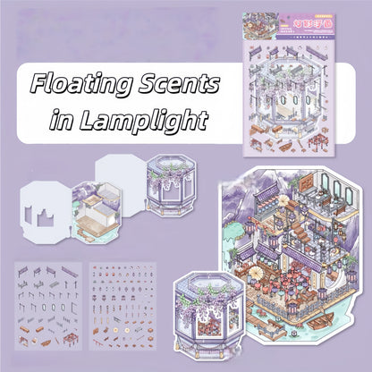 Flip Building 3D Sticker | 6 Cute Miniature Scene