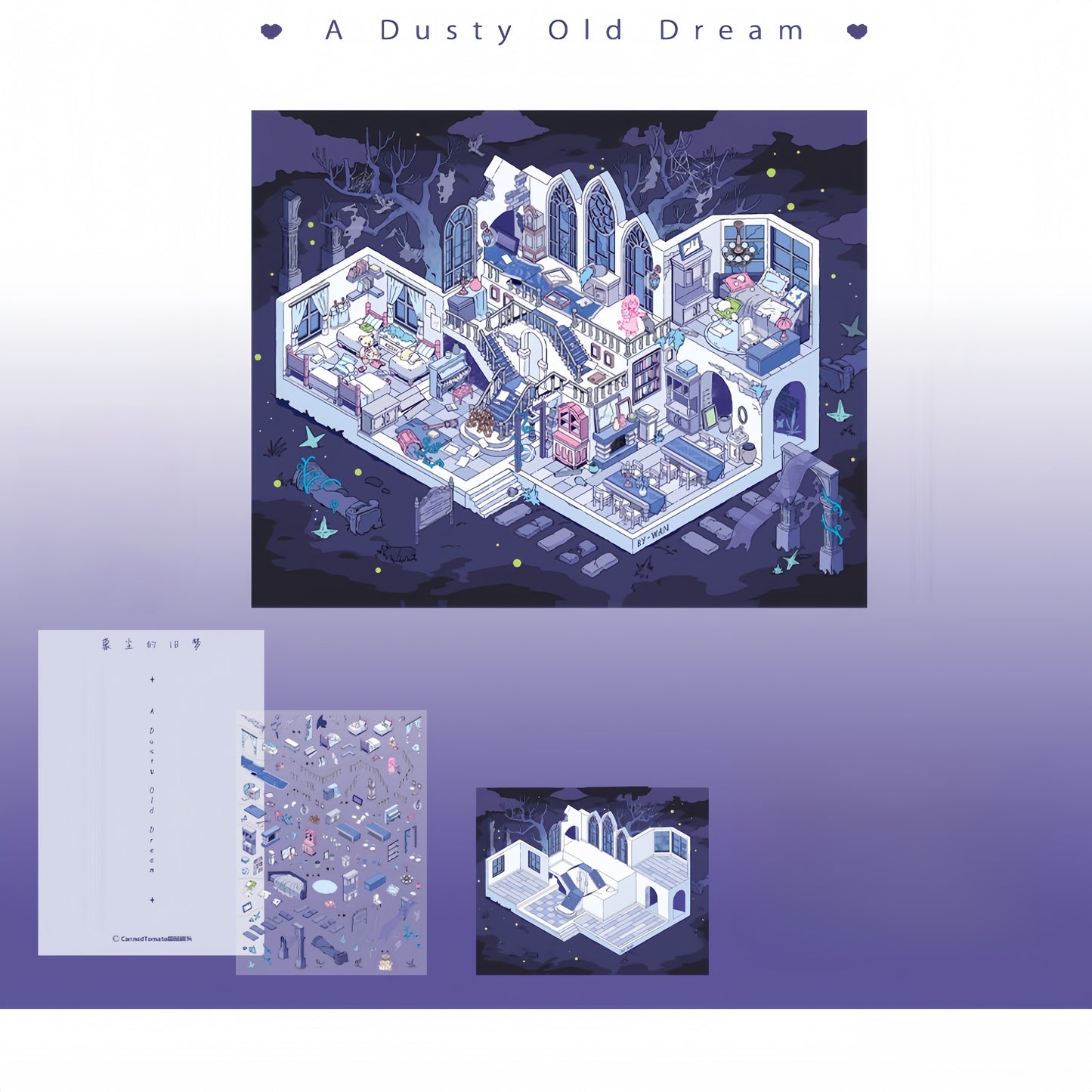 Dream Dwellings 3D Sticker | 2 Cute Miniature Scenes