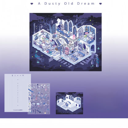 Dream Dwellings 3D Sticker | 2 Cute Miniature Scenes