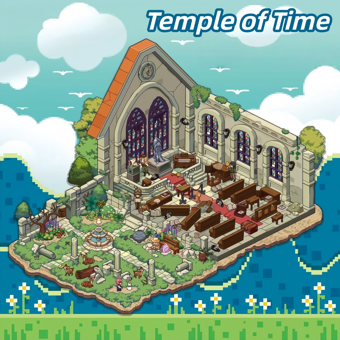 Pixel Landscaping 3D Sticker | 2 Cute Miniature Scenes