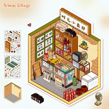 Dreamy Corners 3D Sticker | 4 Cute Miniature Scenes