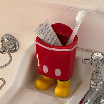 French Fries Box-Shaped Ceramic Pen Holder Desk Organizer