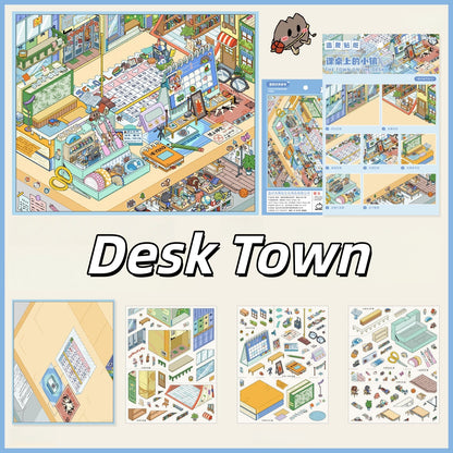 City Wander 3D Sticker | 6 Cute Miniature Scenes