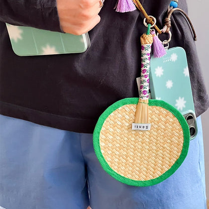 Saigon Lullaby Handwoven Palm Leaf Fan
