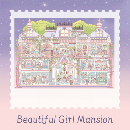 Beautiful Girl Mansion 3D Sticker