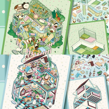 Universal Realm 3D Sticker | 6 Cute Miniature Scenes