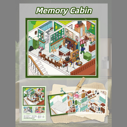 Time Stamp 3D Sticker | 4 Cute Miniature Scenes