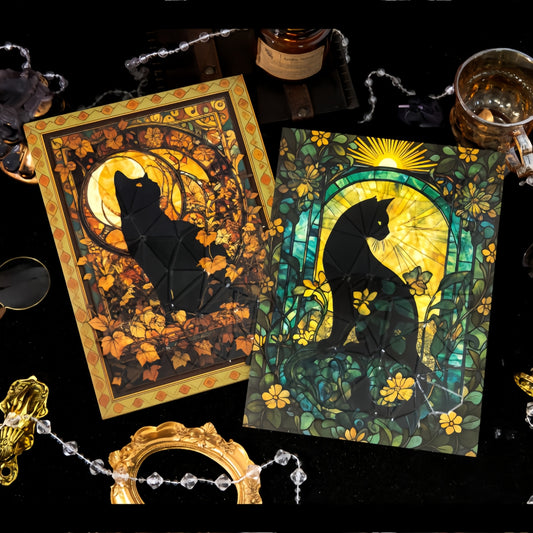 The Chronology of Cats 3D Sticker | 4 Cute Miniature Scenes