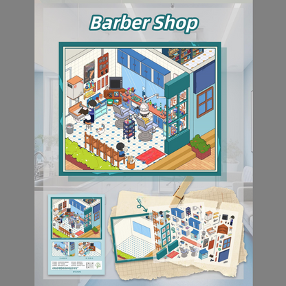 Time Stamp 3D Sticker | 4 Cute Miniature Scenes