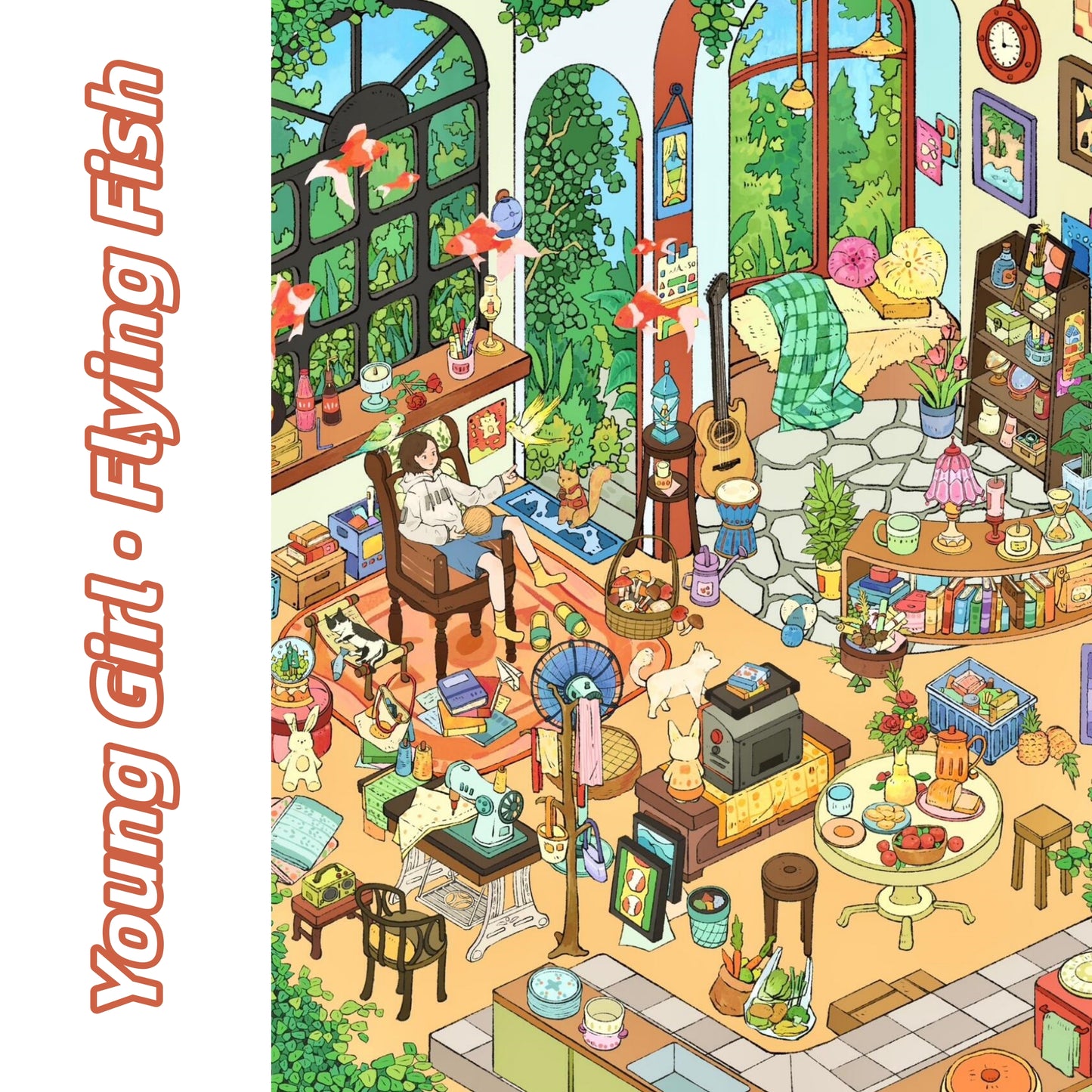 Leisure Life 3D Sticker | 4 Cute Miniature Scenes