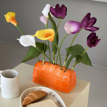 Bread-Shaped Ceramic Vase