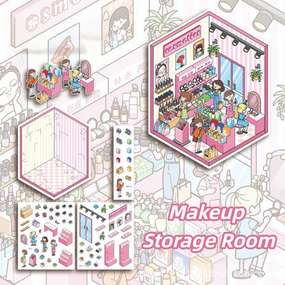 Leisure Daily 3D Sticker | 4 Cute Miniature Scenes