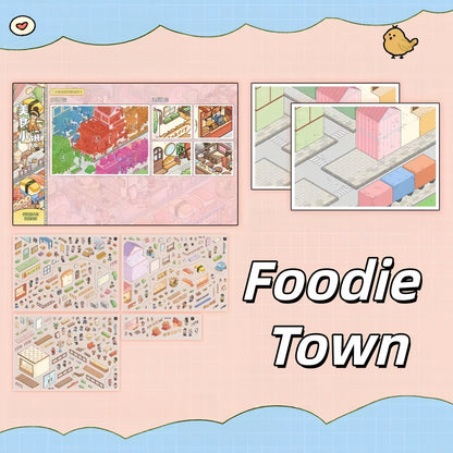 Streets of Flavor 3D Sticker | 5 Cute Miniature Scenes