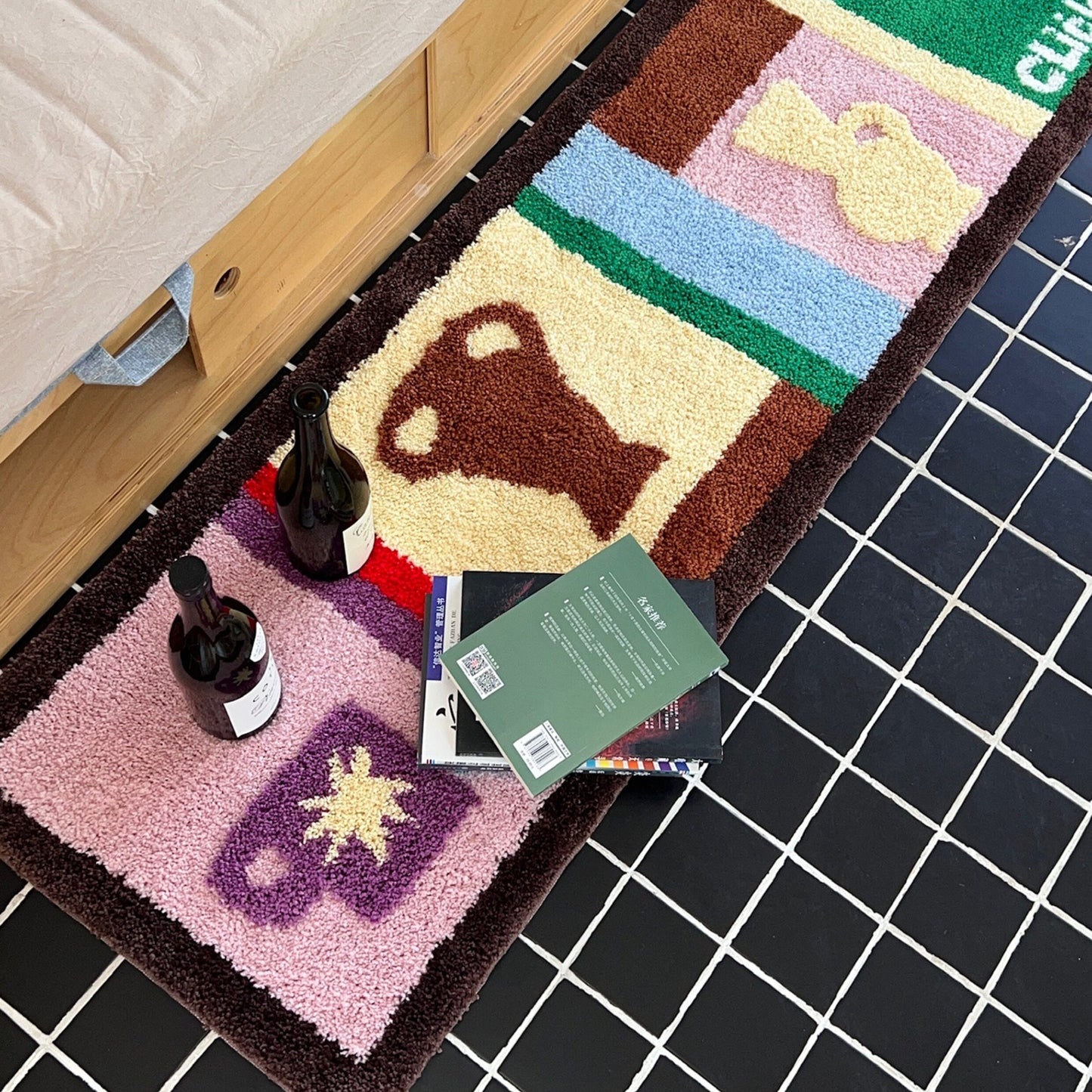 Nordic Colorful Dopamine Flocked Carpet