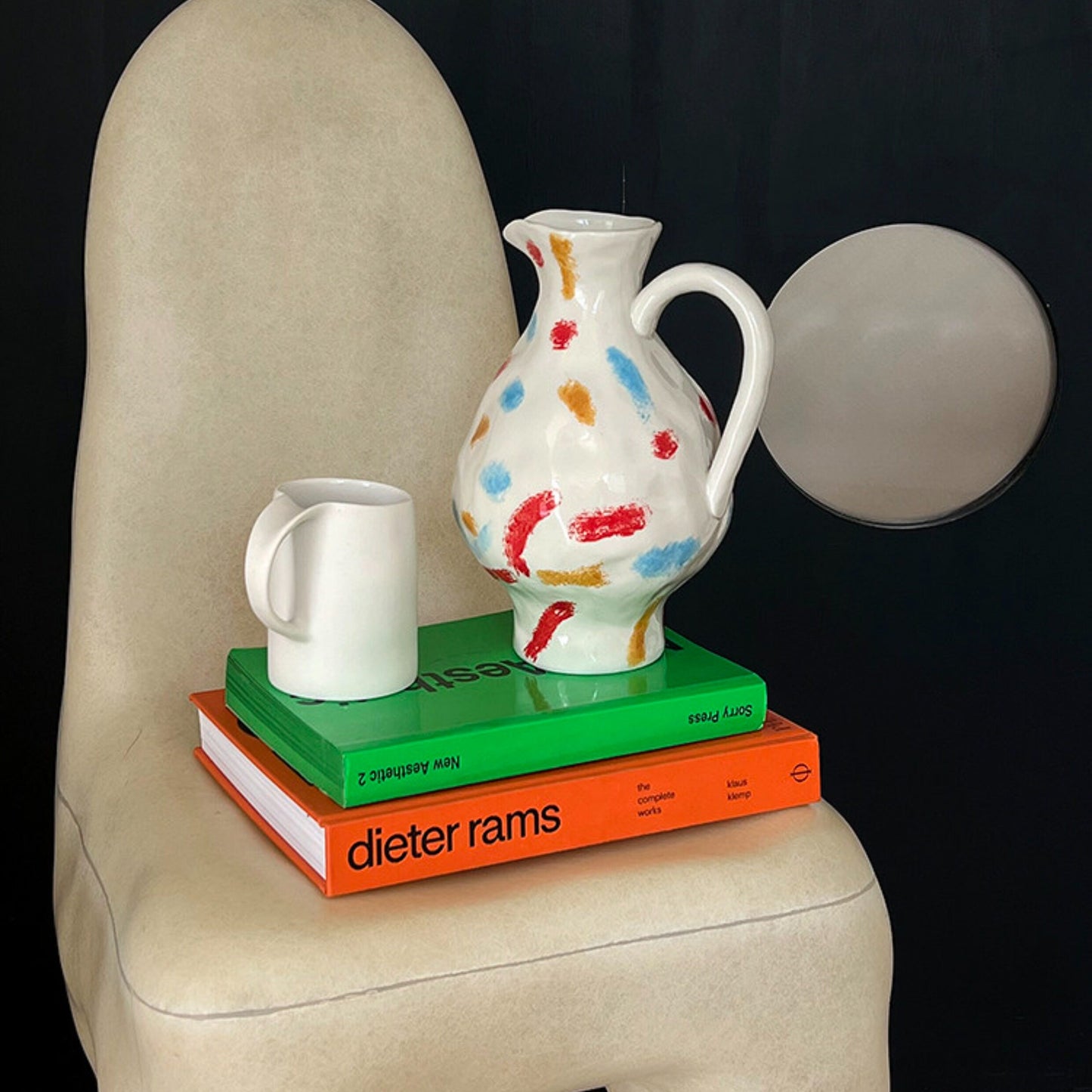 Hand-Painted Ceramic Vase & Mug