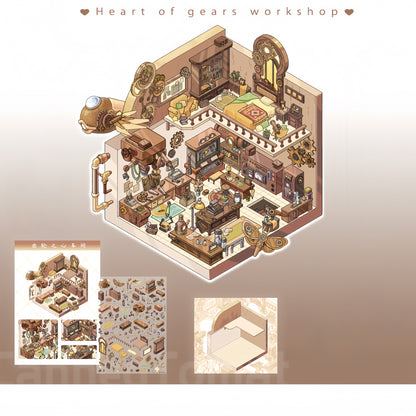 Curious Craft 3D Sticker | 2 Cute Miniature Scenes