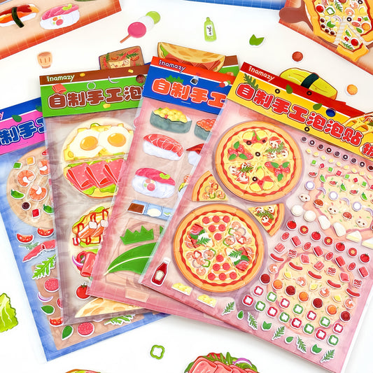Snack Collection 3D Sticker | 4 Cute Miniature Scenes
