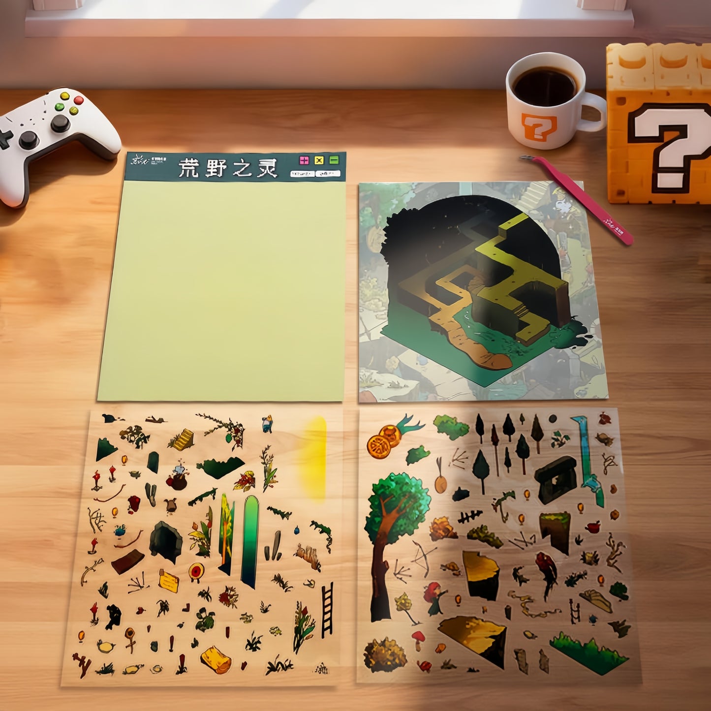 Brave Exploration 3D Sticker | 4 Cute Miniature Scenes