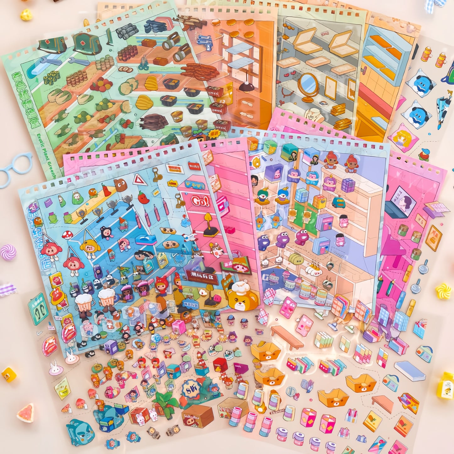 Shelf Display 3D Sticker Book