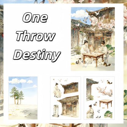 Ancient Scrolls of Life 3D Sticker | 12 Cute Miniature Scenes
