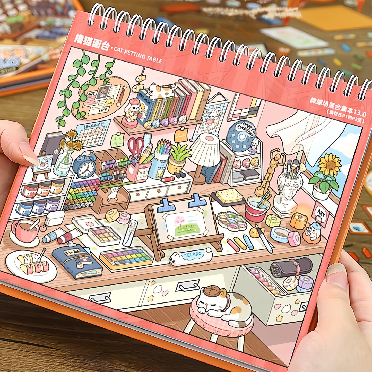 Desktop Tidy-Up 3D Sticker Book