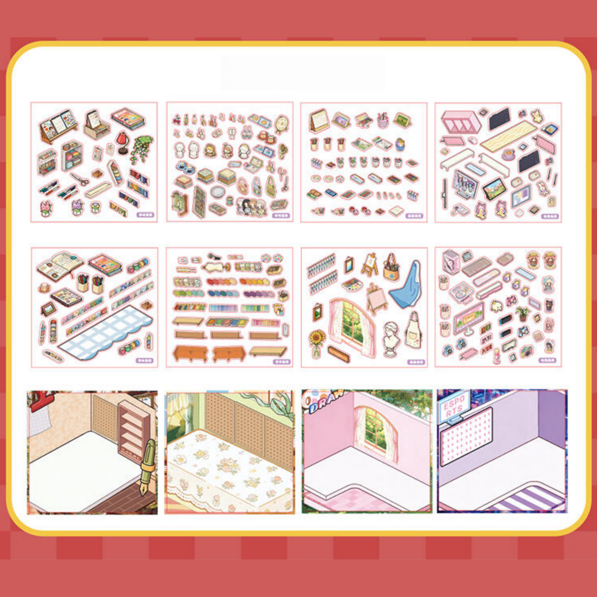 Desk Corner 3D Sticker Book