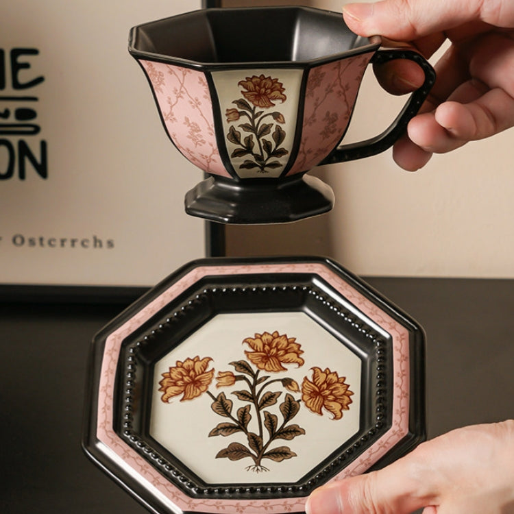 Peony Window Grille Ceramic Mug