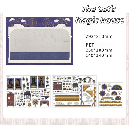 Magic Animal House 3D Sticker | 2 Cute Miniature Scenes