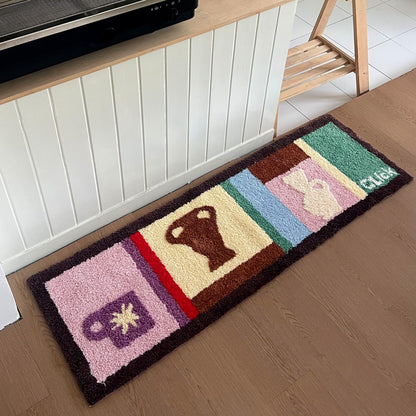 Nordic Colorful Dopamine Flocked Carpet