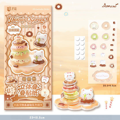 Sweet Bites 3D Stackable Stickers | 4 Cute Miniature Themes