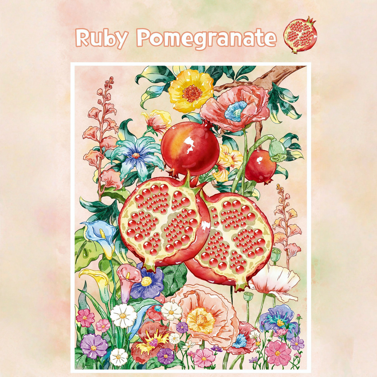 Flower Fruit Series 3D Sticker | 3 Cute Miniature Scenes