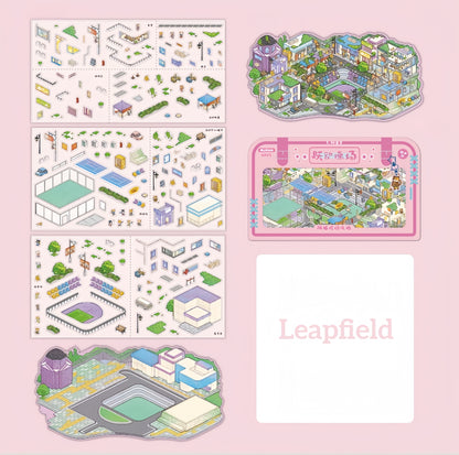Streetscape 3D Sticker | 4 Cute Miniature Scenes