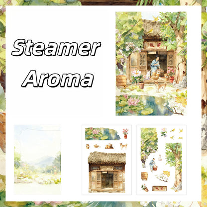 Ancient Scrolls of Life 3D Sticker | 12 Cute Miniature Scenes