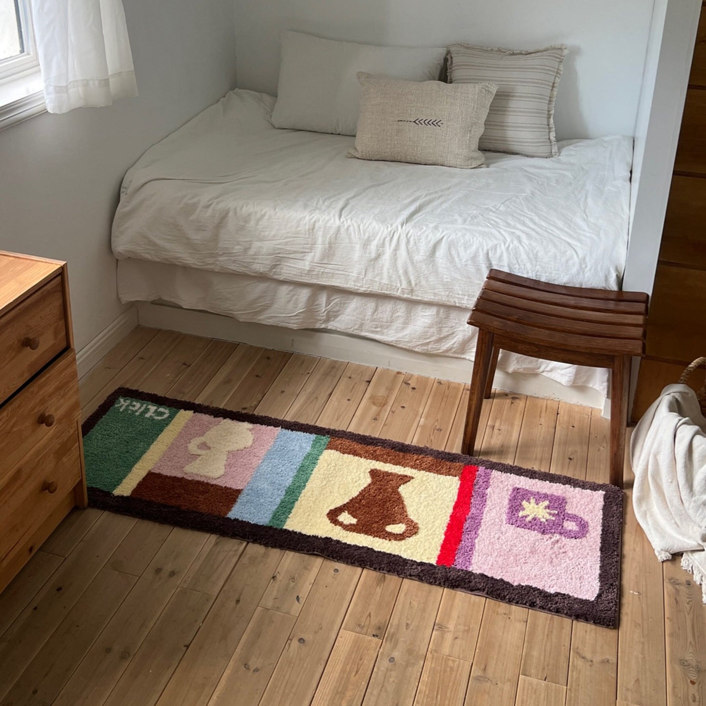 Nordic Colorful Dopamine Flocked Carpet