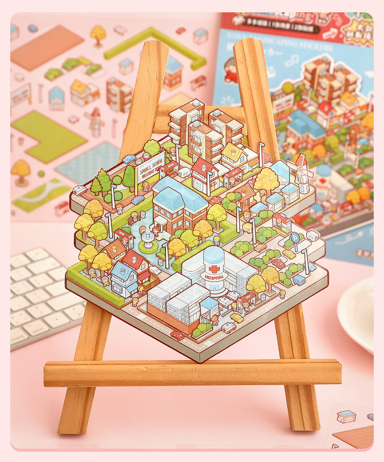 Duoduo Universe 3D Sticker | 2 Cute Miniature Scenes