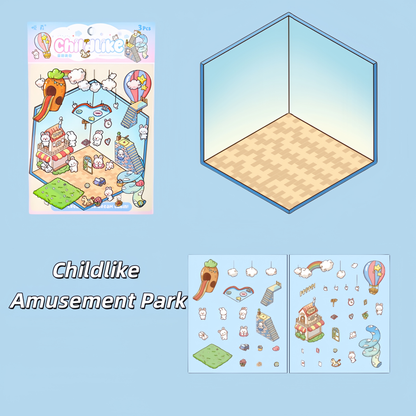 Dream House 3D Sticker | 4 Cute Miniature Scenes