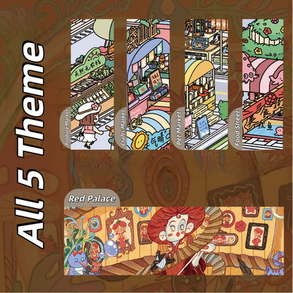 Simulation Management 3D Sticker | 5 Cute Miniature Scenes