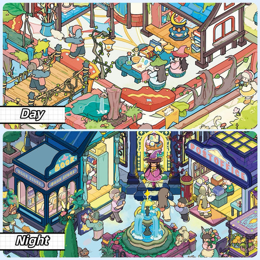 Key Town 3D Sticker | 2 Cute Miniature Scenes