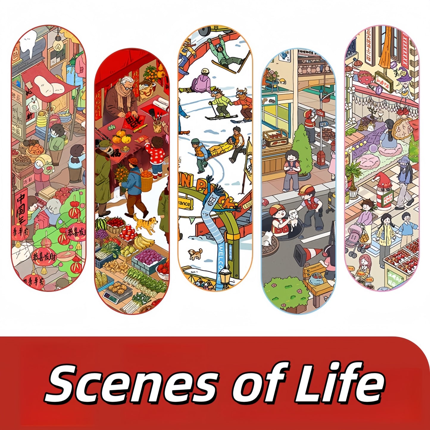 Scenes of Life 3D Sticker | 5 Cute Miniature Scenes