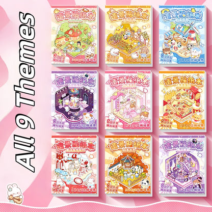Mini Scenes 3D Sticker Book
