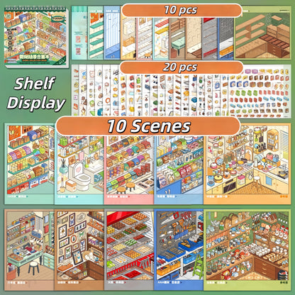 Shelf Display 3D Sticker Book