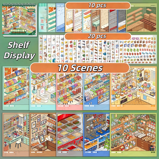 Shelf Display 3D Sticker Book