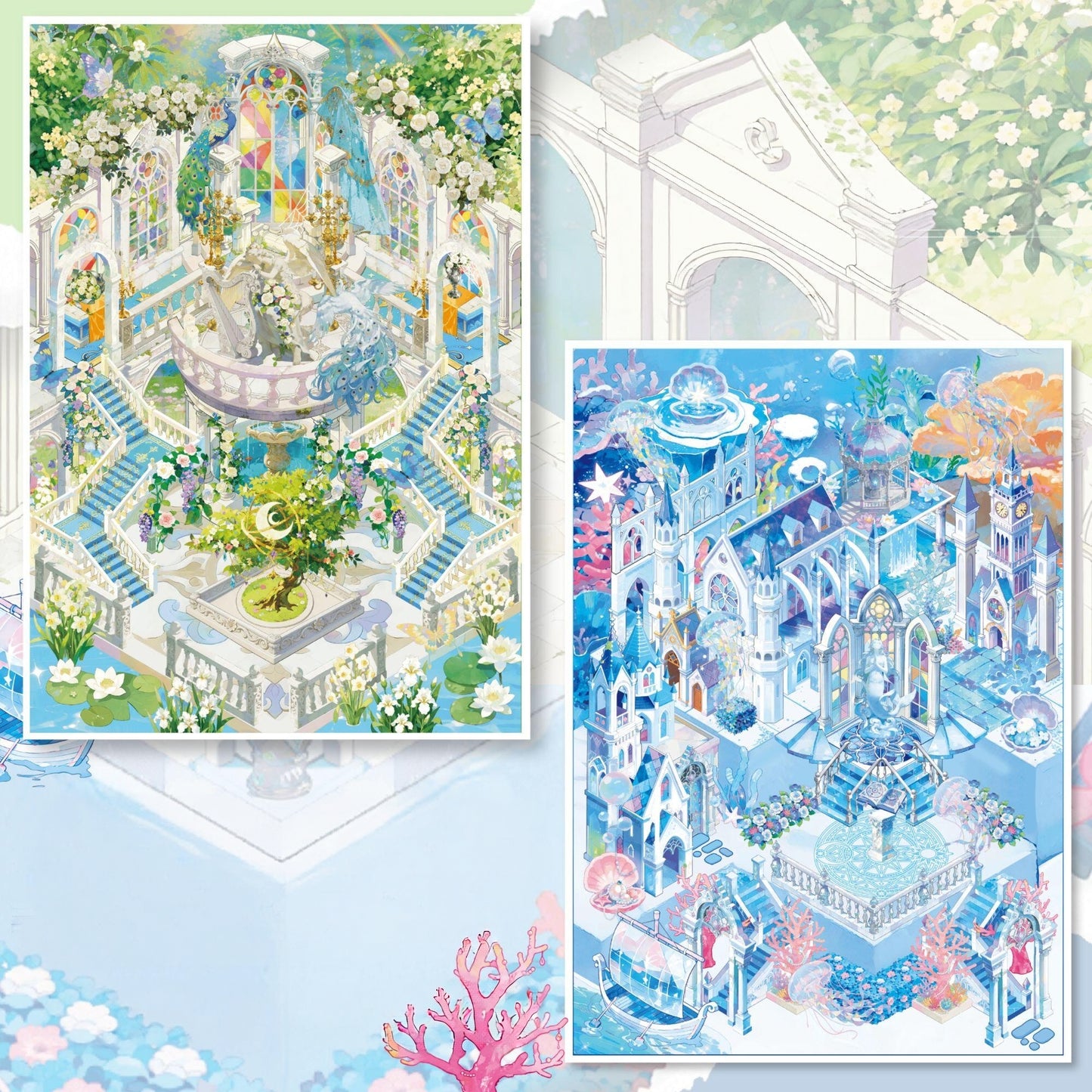 Mystic Fields 3D Sticker | 2 Cute Miniature Scenes