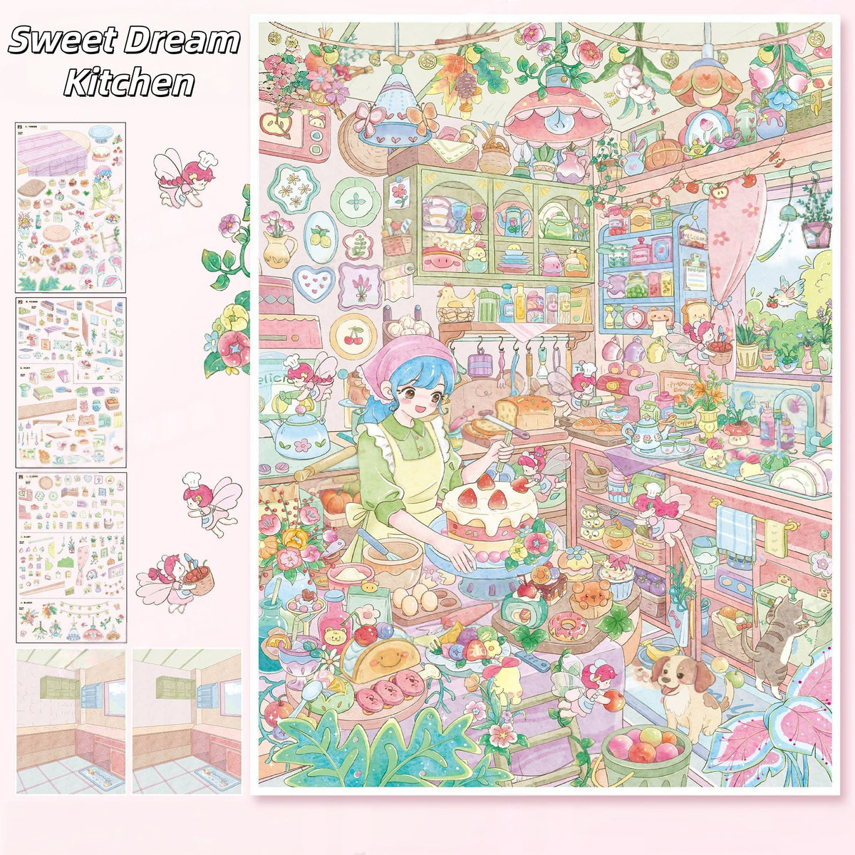 Whimsical Creative Corners 3D Sticker | 2 Cute Miniature Scenes