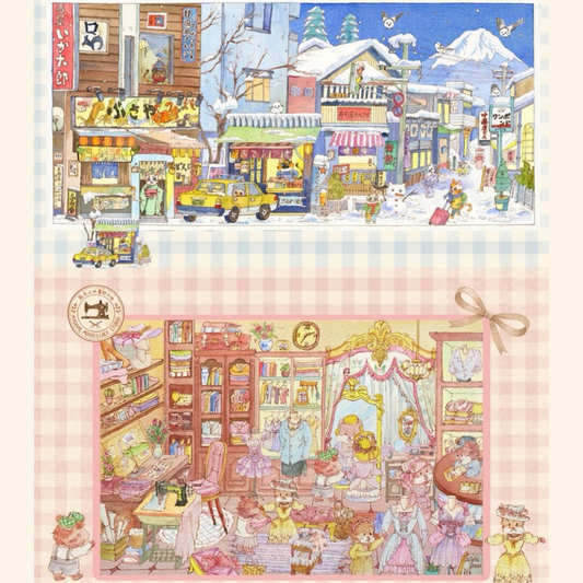 Animal Artisans 3D Sticker | 2 Cute Miniature Scenes