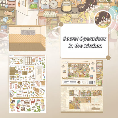 Household Diaries 3D Sticker | 3 Cute Miniature Scenes