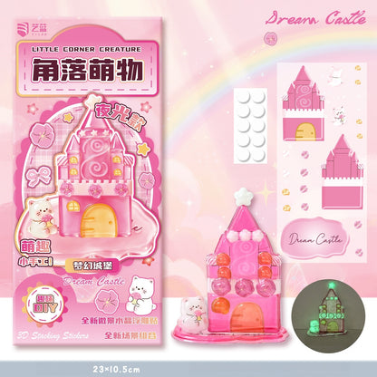 Nighttime Magic 3D Stackable Stickers | 4 Cute Miniature Themes